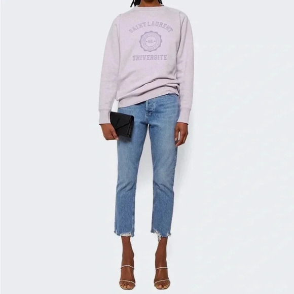 SAINT LAURENT YSL NWT Saint Laurent Universite Oversized Sweatshirt Fleece M - Picture 4 of 12